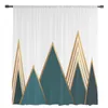 Curtain Triangular Mountain Shape Tulle Curtains for Living Room Bedroom Decoration Transparent Chiffon Sheer Voile Window 230927