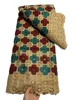 Dernier tissu de lait multicolore maille de soie broderie florale 5 mètres Guipure robe de mariée africaine de haute qualité artisanat de couture moderne Costumes nigérians robe de soirée KY-0037