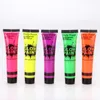 Body Paint 5 PCS Body Art Paint neon fluorescerande festfestival halloween cosplay makeup barn ansikte färg uv glöd målning 230926