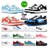 Femmes Hommes Designer de mode Chaussures Casual SK8 Sta Cuir Verni Noir Gris ABC Couleur Camo Combo Rose Vert Orange Baskets de sport Baskets z2