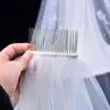 Bridal Veils Trixy V15 Soft Veil Soutache Cord Edging 2 Layer Wedding Short Bachelorette Accessories Shoulder Length