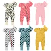 Rompers Spring Long Sleeve Animals Print Baby Boys Girls Rompers Cotton Jumpsuits Kids Clothes Climb Suits Suttont Zipper Nightclothes 230926