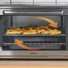 Oster Air Fryer Oven, 10-in-1 Countertop Toaster Oven Air Fryer Combo, 10.5" X 13" Fits 2 Large Pizzas, Stainless Steel, Silver