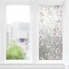Pegatinas de pared Película de ventana Adsorción electrostática Etiqueta autoadhesiva de tulipán colorido para privacidad de vidrio Anti Look 230927