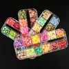 Nail Art Kits 4 Sets Kawaii Fruit Charms Kompletter Satz Scheibendekoration Flaky Clay 3D Design DIY Maniküre Zubehör Nägel Zubehör 230927