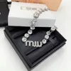 Colar de diamantes 2022 Link Tiktok Live Imitação Mosang Love Chain Ins Feminino Nicho Design Simples Broca Full171t
