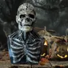 Imprezy maski na Halloween maska ​​demon horror gołego mózgu zombie lateks przerażające kostiumy cosplaya czaszka twarz na nakrycia głowy rekwizyty 230921