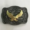 1 datorer Blomma mönster Golden Eagle Western Belt Buckle For Man Hebillas Cinturon Belt Cowboy Buckles Fit 4cm breda bälten275a