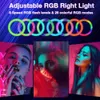 Flash Heads RGB Ring Light Lâmpada Redonda com Controle Remoto para Smartphone Móvel LED Vídeo Faça P Iluminação Gráfica 230927