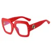 F Lettera Decorazione Occhiali da sole quadrati Occhiali da sole firmati donna Tonalità UV400 Oculos gafas de Eyewear
