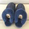 Women Cotton Slippers Fur Slides Classic Designer Kids baby Boots Cowhide Suede Wool Blend Winter mules WGG fluffy clogs snow Booties Size 20-45