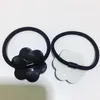 4 CM zwart en wit acryl Dubbele bloem haarring C hoofd touw elastiekjes voor dames collectie Mode klassieke Items Sieraden h298a