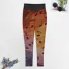 Active Pants Music Notes Leggings Blue Orange Push Up Yoga Vintage Seamless Lady Design Fitness Running Sports Tights