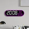 Wall Clocks LED Digital Clock Remote Control Electronic Mute with Temperature Date Week Display 15inch Timing Function 230921