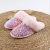 2023 fervent style Baotou cotton slippers Women mens sequined fashion plush slippers The hairy slipper lady in the house classic australia boots loafers