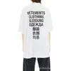 2023SS Vetements T-shirts VTM överdimensionerad t-shirt för män 7 Språk tryckt lös casual t-shirt Casual Men's Loose Tee