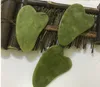 Forma de corazón Piedra Natural xiuyan jade Guasha gua sha tablero masajeador para terapia de desguace rodillo de jade ZZ