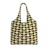 Sacs à provisions ovale fleur jonc de mer Orla Kiely imprimer sac fourre-tout d'épicerie femmes toile épaule Shopper grande capacité sacs à main