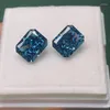 Lösa ädelstenar Ruif Special Vacker Diamond Blue Radiant Cut Crushed Cutter Cubic Zirconia Stone för lätta smycken Making