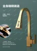 Kitchen Faucets All Copper And Cold Pull-out Faucet Black Rotary Sink