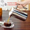 French Press Coffee Maker Double Walled Stainless Steel Cafetiere Insulated Coffee Tea Maker Pot Giving One Filter Baskets T2289S