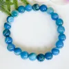 MG1511 스트랜드 등급 Amazonite White Jade Gemstone 팔찌 자연 스노우 쿼츠 치유 결정 불안 요가 말라 팔찌 212a