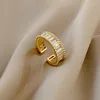 Clusterringe Südkorea Stil Leicht Luxus elegant Zirkon verstellbar Online Promi -Geschenkparty Bankett Frauenschmuck Ring 2023