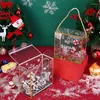 Weihnachtsdekorationen, 5 Stück, transparente Geschenkbox, Spritzbeutel, PVC, durchsichtig, für Süßigkeiten, Kekse, Backen, Kinder, Kinder, Jahr, Weihnachtstasche