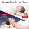 Massaging Neck Pillowws Jinkairui Neck Massage Pillow Electrical Cervical Traction Massager Wormwood Compress Relief Back Shoulder Pain Body Health 230927