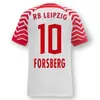 Новый RBL 23 24 Leipziges Poulsen Soccer Jerseys Home Away On Fire Olmo nkunku Wenner Forsberg 2023 2024 Sabitzer Football Froot