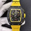 Richasmiers Watch YS Top Clone Factory Watch Carbon Fiber Automatic Watch Wristwatch Standard RM011 RM2101R M1201RM 5301RM6 801TITA NIU72BE