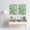 Frames Teak Wooden Poster Hanger Magnetic Scroll Wall Art Frame 51CM Length Strong Magnets Hold Tightly Convenient Hanging Rope