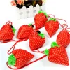 Storage Bags Eco Storage Handbag Strawberry Foldable Shopping Tote Reusable Random Color240N