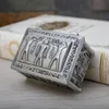 Klassisk Egypten smycken låda antik vintage heminredning presentförvaring halsband armband ring metall konst hantverk kista334w
