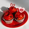 Taart Tools Hart Love You Topper Valentijnsdag Bruidspaar Decor Verjaardag Cupcake Decors Schattig Romantisch Acryl Dessert