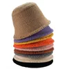 Stingy Brim Hats Cashmere Bonhnets för kvinnor Winter Woolly STOR BUCHET HAT Stickad varm fiskare Fashion Casual Basin Pink Panama 230916