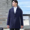 Mezclas de lana para hombres Otoño e invierno Cuello de traje de doble cara Versión coreana 100 Abrigo de merino Cachemira Negocios Longitud media Top 230927