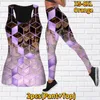 Damen-Leggings, Yoga-Set, elegant, 3D-gedruckt, Persia Hollow, Tank-Top, Trainingsstrumpfhose, Fitness, Fitnessstudio, Laufen, XS-8XL