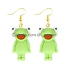 Stick Women Earring Resin Drop Funny Custom Cute Girls Gift Eardrop Kids Animal Duck Frog Rabbit Owl Cub Gummy Flamingo Delivery Smtga