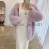 Kobiety swetry zimowe eleganckie kobiety luksusowe kaset SWEATER SWEATER Mink kaszmirowy dzianiny wierzchołki miękkie luźne kadry lampionowe J230928