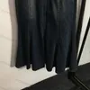 Джинсовая длинная юбка с листьями лотоса, дизайн, женская тонкая джинсовая юбка с высокой талией, модная джинсовая юбка с рыбьим хвостом
