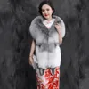 Women's Fur Faux Fur Genuine Fur Shawl Fashion Evening Dress Fur Scarf Women Luxury Big Skin Warm Scarf Natural Raccoon Fur Stole 230927