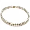 Charmant collier de perles AKoya blanches naturelles, 8-9mm, 18 pouces, fermoir en or 14 carats, 177y