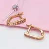 Dangle Earrings In Classic Design Hollow Ethnic Style Plated 14K Rose Gold For Women 585 Purple Earings Banquet Jewelry