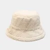 Beralar 2023 Kış Polyester Sıcak Düz Renk Kova Şapkası Balıkçı Erkek ve Kadınlar İçin Açık Hava Seyahati 191