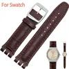 17mm 19mm strap for s band Genuine Calf Leather Strap Band Black Brown White Waterproof High Quality H2204192663