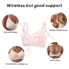 Maternity Intimates Gratlin Plus Size Cotton Nursing Bra Comfort Breastfeeding Support Maternity Underwear Wireless For Pregnant Women 230927