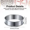 Bakeware Tools 8 Pcs 4.1 Inch Muffin Tart Rings Double Ring Stainless Steel Round Mold For Home Cooking Baking