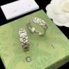 Designer Studörhängen Vintage Hoop Earring Luxury Rings Womens armband Bangle smycken Luxury Rostfritt stål Armband Earings G 925 Sterling Silver 239282d