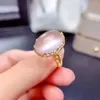 Кольца кластера Простое элегантное кольцо из розового кварца из натурального и настоящего стерлингового серебра 925 пробы для мужчин и женщин